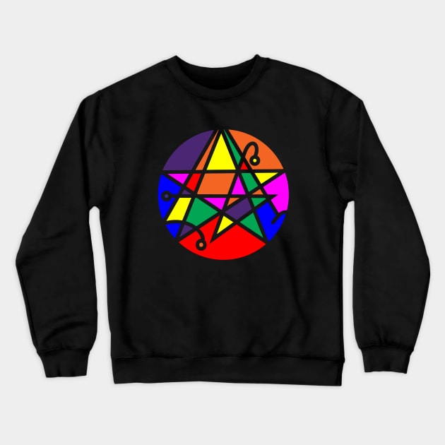 Rainbow Necronomicon Crewneck Sweatshirt by jonah block